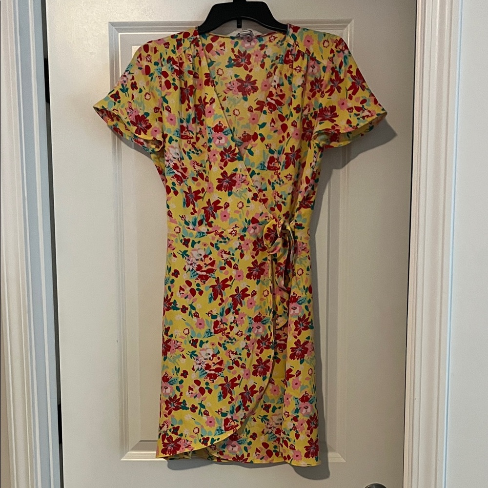 J. Crew Yellow Floral Mini Dress